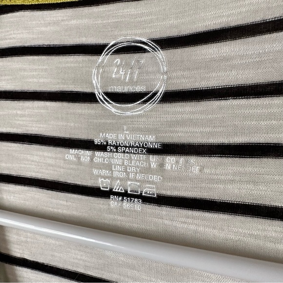 Striped Ruffle Long Sleeve - Picture 2 of 3